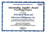 Outstanding Supplier of EPSON
